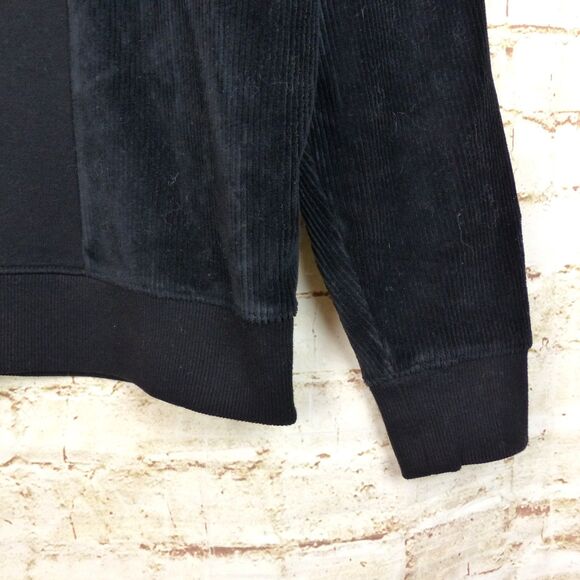 Vans X Fabiana Delfino Sweatshirt Women M Black Corduroy Blocked Patchwork Skate - Picture 7 of 10